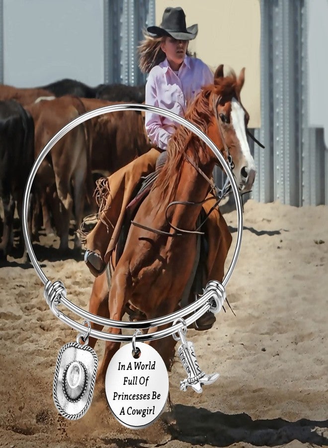bobauna Cowgirl Boot Bracelet Country Western Jewelry In A World Full Of Princesses Be A Cowgirl Equestrian Gift (cowgirl bracelet) - Image 4