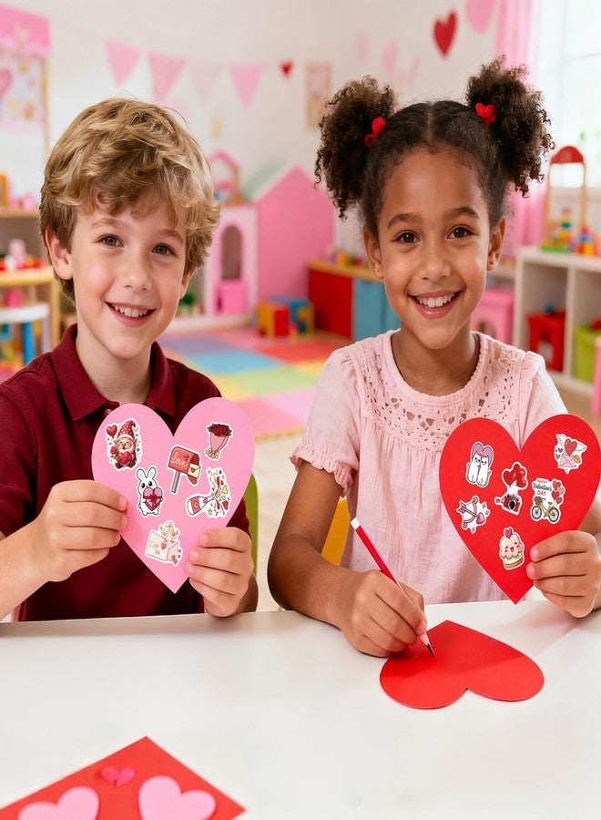 Anwyll 300Pcs Valentines Day Stickers - Happy Valentine's Day Stickers for Kids Adults Self Adhesive Heart Love Sticker Vinyl Valentine Sticker Bulk for Gift Crafts Water Bottle Valentine Party Decor - Image 5