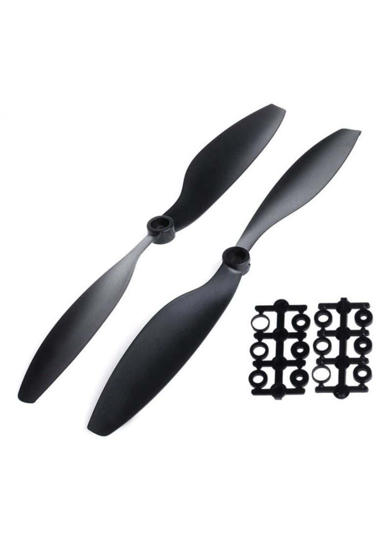 1Pair 1045 10x4.5 CW CCW Propeller For RC Multicopter F450 Quadcopter For Multi Axis Racing Plane Durable Plastic 1045 Propellers Black - Image 1