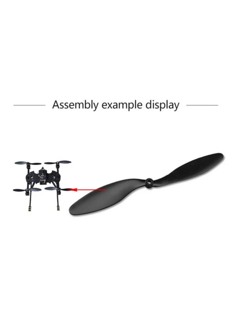 1Pair 1045 10x4.5 CW CCW Propeller For RC Multicopter F450 Quadcopter For Multi Axis Racing Plane Durable Plastic 1045 Propellers Black - Image 4