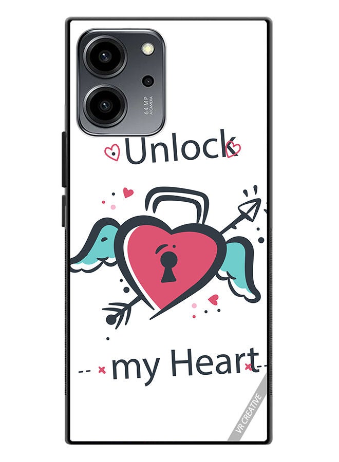 VR CREATIVE Protective Case Cover For Honor 80 SE Unlock My Heart Design Multicolour  - Image 1