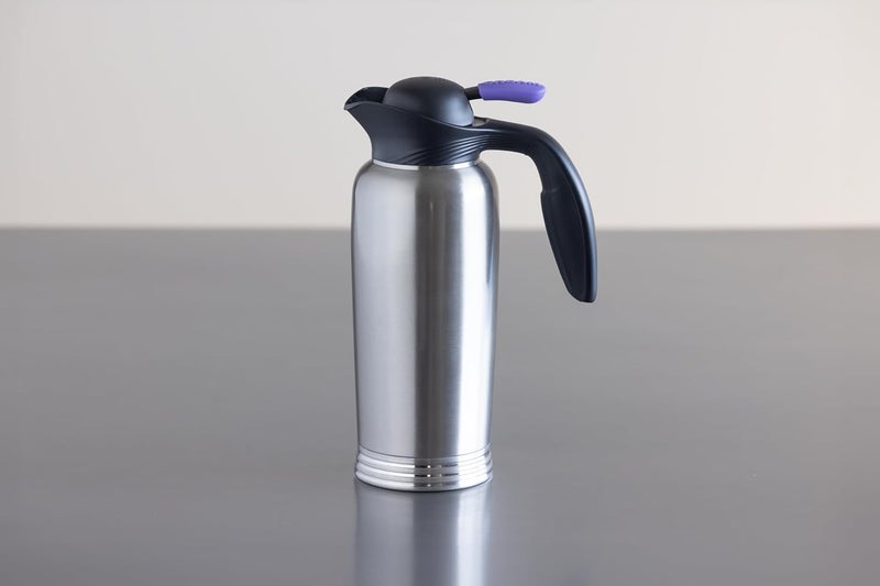 Service Ideas 10-00744-004 كريمير إيرغو سيرف مع جوارب تعريف، 1 لتر، ستانلس ستيل مصقول/أسود - Image 4