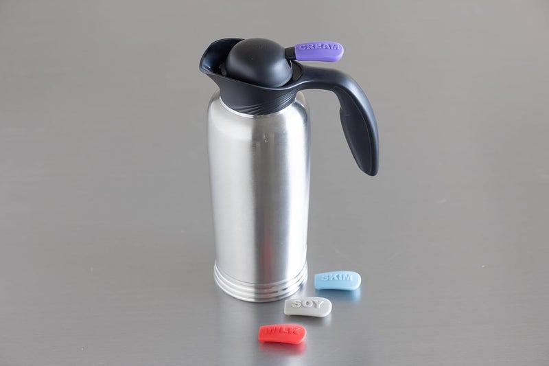 Service Ideas 10-00744-004 كريمير إيرغو سيرف مع جوارب تعريف، 1 لتر، ستانلس ستيل مصقول/أسود - Image 3