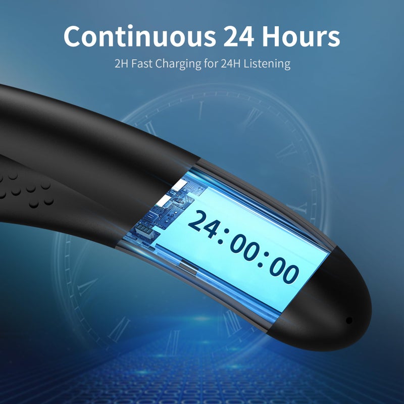 BUGANI Neckband Speaker, BUGANI Wireless Neck Bluetooth Speaker True 3D Stereo Sound, Lightweight Personal Body Sport Speakers with 24H Playtime - Image 5