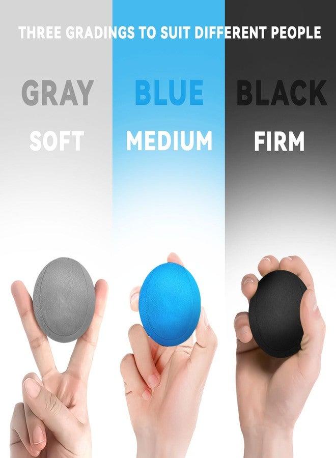 Linemoon 3 Pack Stress Balls for Adults, Squeeze Balls for Hand Exercisers Therapy & Anxiety Relief, Hand Strengthening Devices Help Relieve Stress, Improve Grip Strength - Image 2