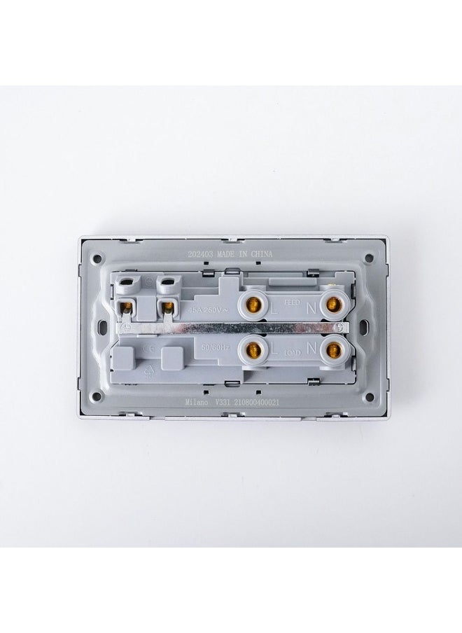 DANUBE HOME Milano Cooker Unit Wall Mounted Cooker Outlet Switch With On And Off For Modern Home Aura Blk  - Image 2