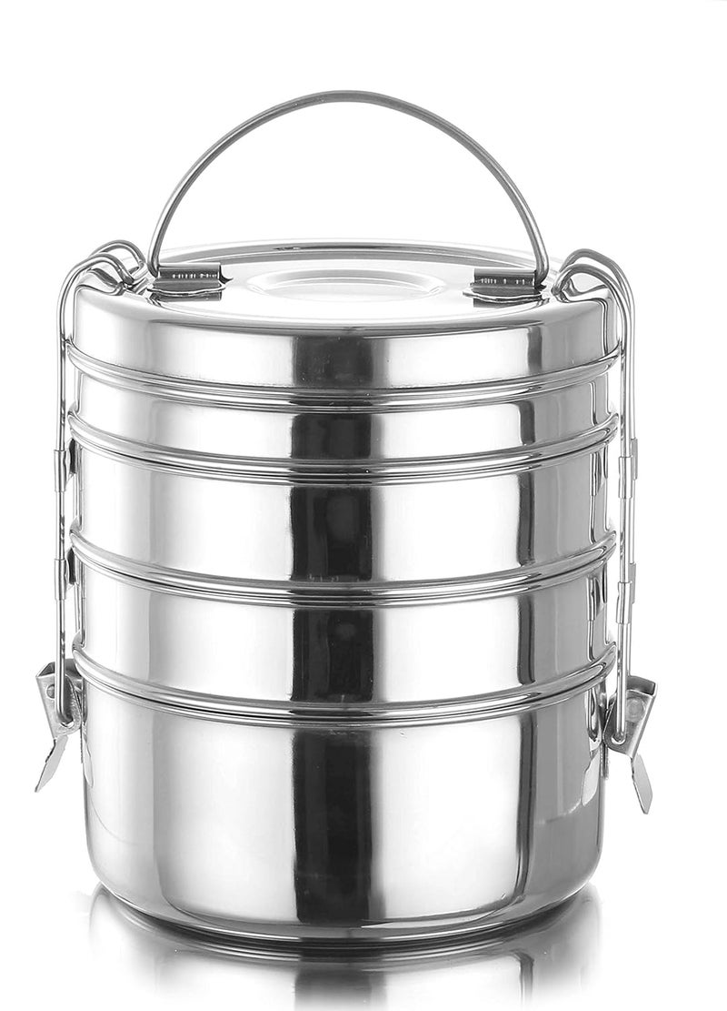 Expresso Stainless Steel Food Grade Lunch Box Traditional Tiffin Carrier for School and Office Durable and EcoFriendly 3 - Image 1