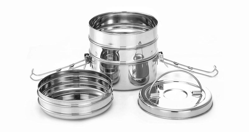 Expresso Stainless Steel Food Grade Lunch Box Traditional Tiffin Carrier for School and Office Durable and EcoFriendly 3 - Image 2