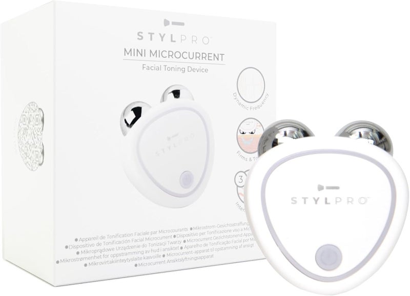 STYLPRO Mini Microcurrent Facial Toning Device Firming Lifting NonInvasive Long Lasting Time Saving Home Facial Microcurrent Technology 3 Intensity Settings Rechargeable Portable