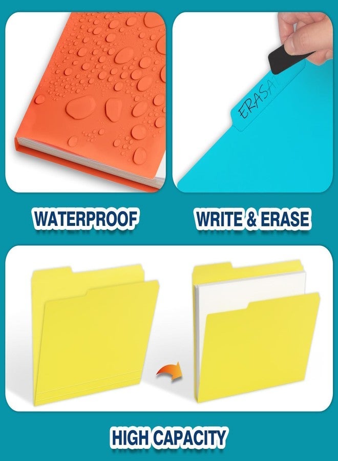 H4D Plastic Colored File Folders Letter Size, 1/3 Cut 3 Tab File Folders Multi Colors Assorted, 30 Pack - Image 3