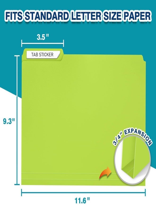 H4D Plastic Colored File Folders Letter Size, 1/3 Cut 3 Tab File Folders Multi Colors Assorted, 30 Pack - Image 4