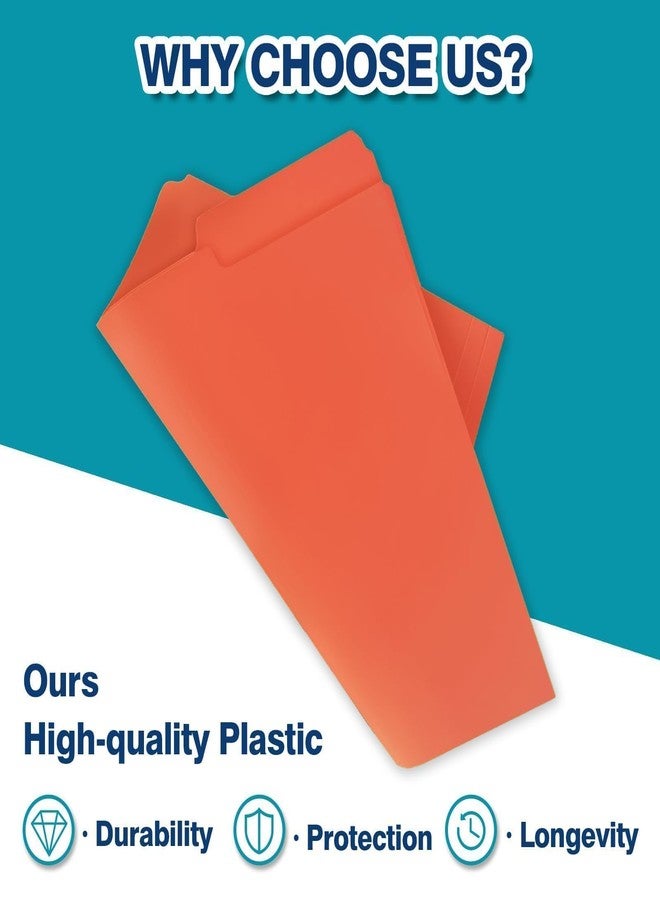 H4D Plastic Colored File Folders Letter Size, 1/3 Cut 3 Tab File Folders Multi Colors Assorted, 30 Pack - Image 2
