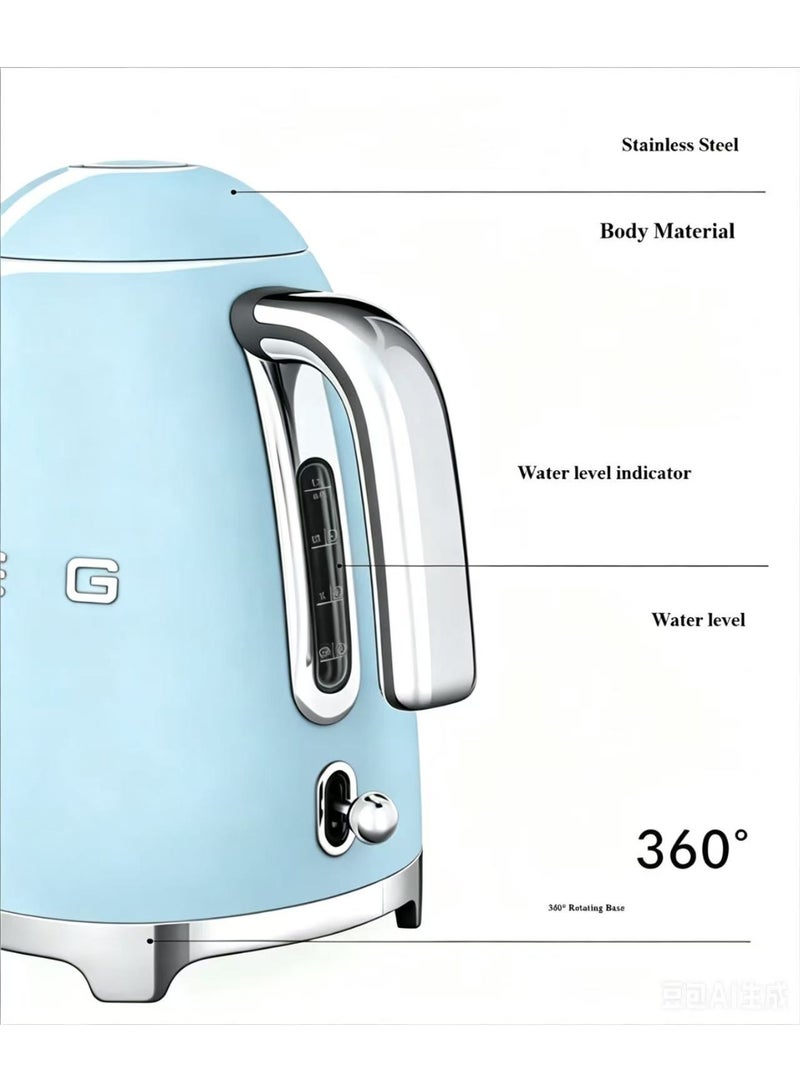 سميج ريترو المتقدمة التحكم في درجة الحرارة غلاية كهربائية 1.7LKLF03WHEU-2400W المياه الكهربائية M (البريطانية التوصيل) - (الأزرق) - Image 1