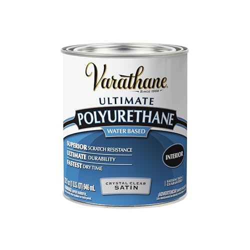 VARATHANE Rust-Oleum 200241H Varathane Ultimate Polyurethane Interior Wood Varnish/Finish (Water-Based | Satin Clear | 946 ML) - Image 1