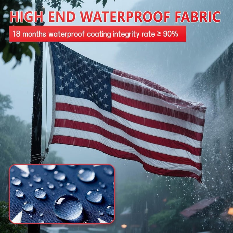 JOYAONE Super Tough American Flag, American Flag 3x5 FT Outdoor TearProof Series,US Flags 3x5 Outdoor High Wind,Non Fading American Flags for Outside,Flag Heavy Duty,UV Protected Sewn Embroidered Grommets - Image 4