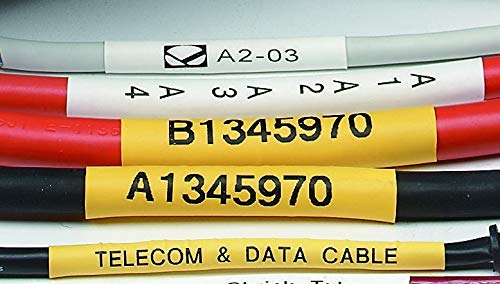 Aonomi Compatible Labels Tape Replacement for DYMO 18056 Heat Shrink Tube Label for DYMO Rhino 4200, 5200, 5000, 6000 Industrial Label Maker, Black on Yellow, 1/2" x 4.9', 4-Pack - Image 4