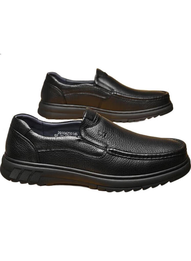 Spider King Business Casual Leather Shoes With Deer Skin Soft And Stylish Men'S Loafers 2Qa250146 Black 40 - Image 2