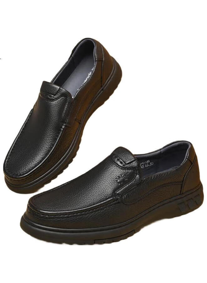 Spider King Business Casual Leather Shoes With Deer Skin Soft And Stylish Men'S Loafers 2Qa250146 Black 40 - Image 3
