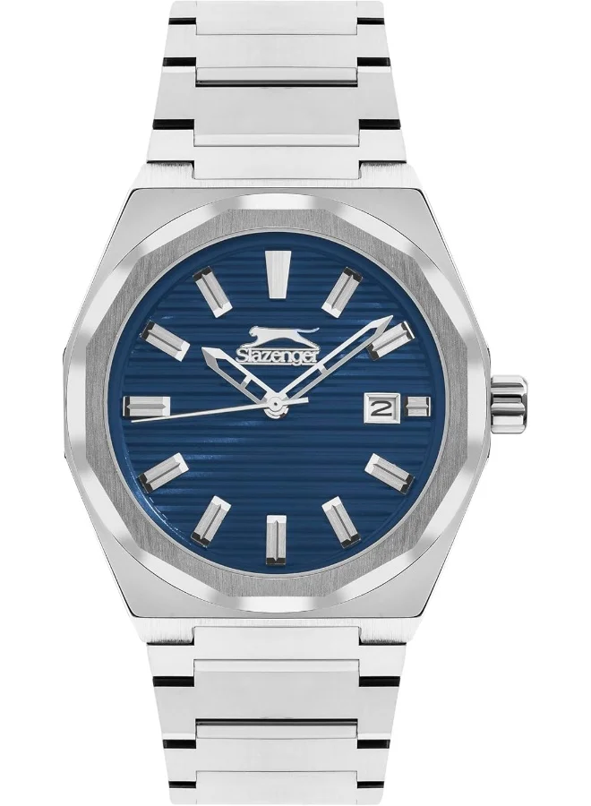 Slazenger SLAZENGER Men's Watch, Multi Function Display and Metal Strap - SL.9.2143.1.05, Silver