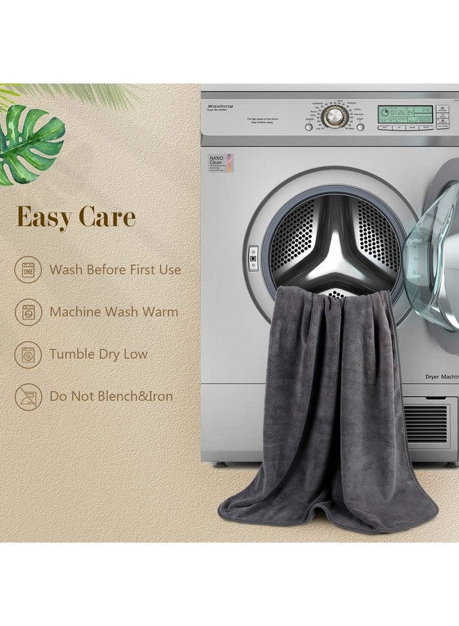 Orighty Bath Towels Pack of 4(27’’ x 54’’) - Soft Feel Bath Towel Sets, Highly Absorbent Microfiber Towels for Body, Quick Drying, Microfiber Towel for Sport, Yoga, SPA, Fitness - Grey - Image 2