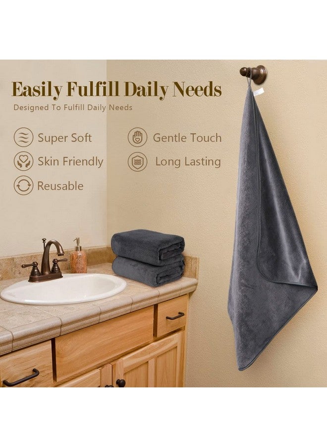 Orighty Bath Towels Pack of 4(27’’ x 54’’) - Soft Feel Bath Towel Sets, Highly Absorbent Microfiber Towels for Body, Quick Drying, Microfiber Towel for Sport, Yoga, SPA, Fitness - Grey - Image 5