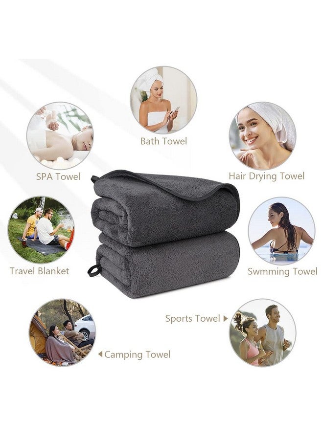 Orighty Bath Towels Pack of 4(27’’ x 54’’) - Soft Feel Bath Towel Sets, Highly Absorbent Microfiber Towels for Body, Quick Drying, Microfiber Towel for Sport, Yoga, SPA, Fitness - Grey - Image 4