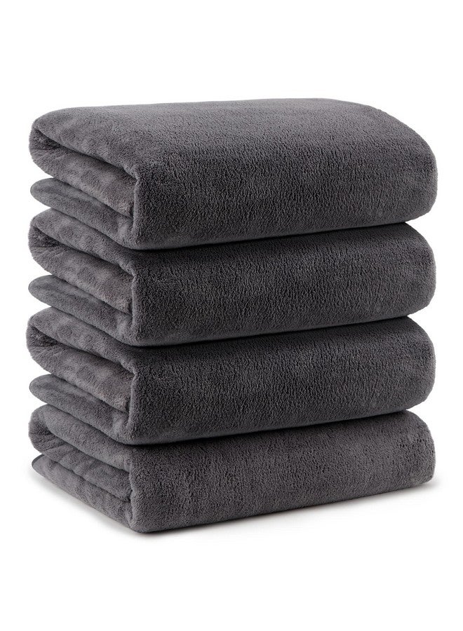 Orighty Bath Towels Pack of 4(27’’ x 54’’) - Soft Feel Bath Towel Sets, Highly Absorbent Microfiber Towels for Body, Quick Drying, Microfiber Towel for Sport, Yoga, SPA, Fitness - Grey - Image 1