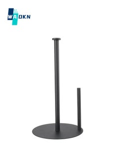 WAOKN Black Kitchen Paper Towel Holder for Kitchen Paper Towel Organization, One-hand Countertop Paper Towel Dispenser with Weighted Base  - Image 1