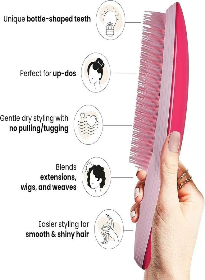 Abhaymart Ultimate Styler Hairbrush Maintains & Blends Wigs, Weaves, Extensions & Clip-Ins Finishing Brush for Adding Volume, Texture, Shine & Brushing And All Types Hair - Image 3