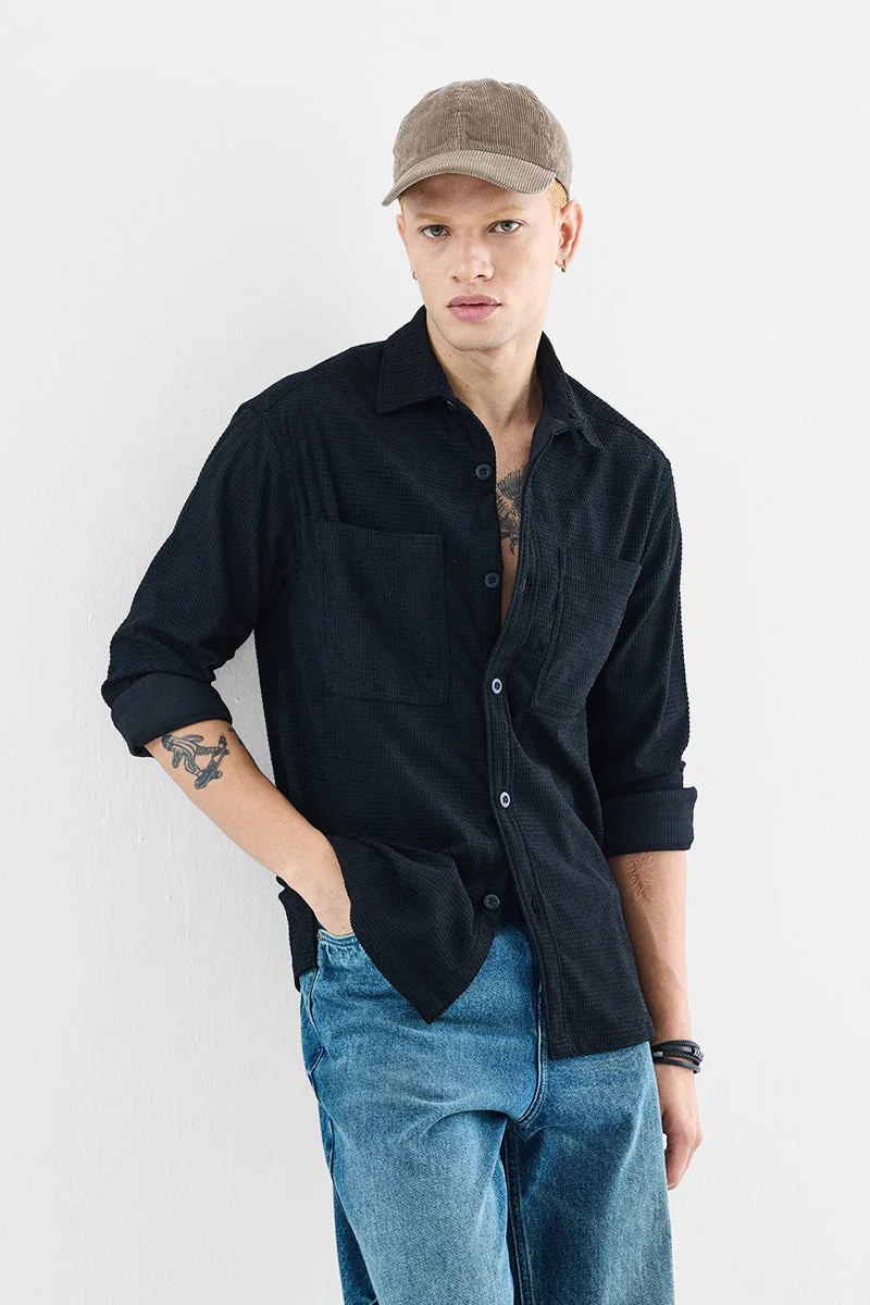 SNITCH Double Pocket Corduroy Regular Fit Shirt