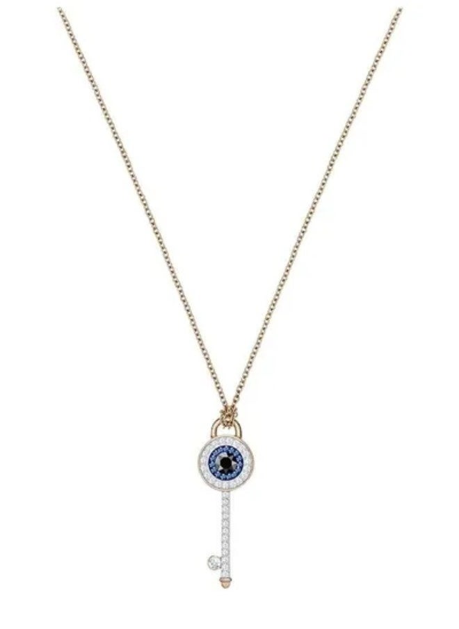 Generic Cystal Studded Eye Key Pendant Necklace  - Image 2