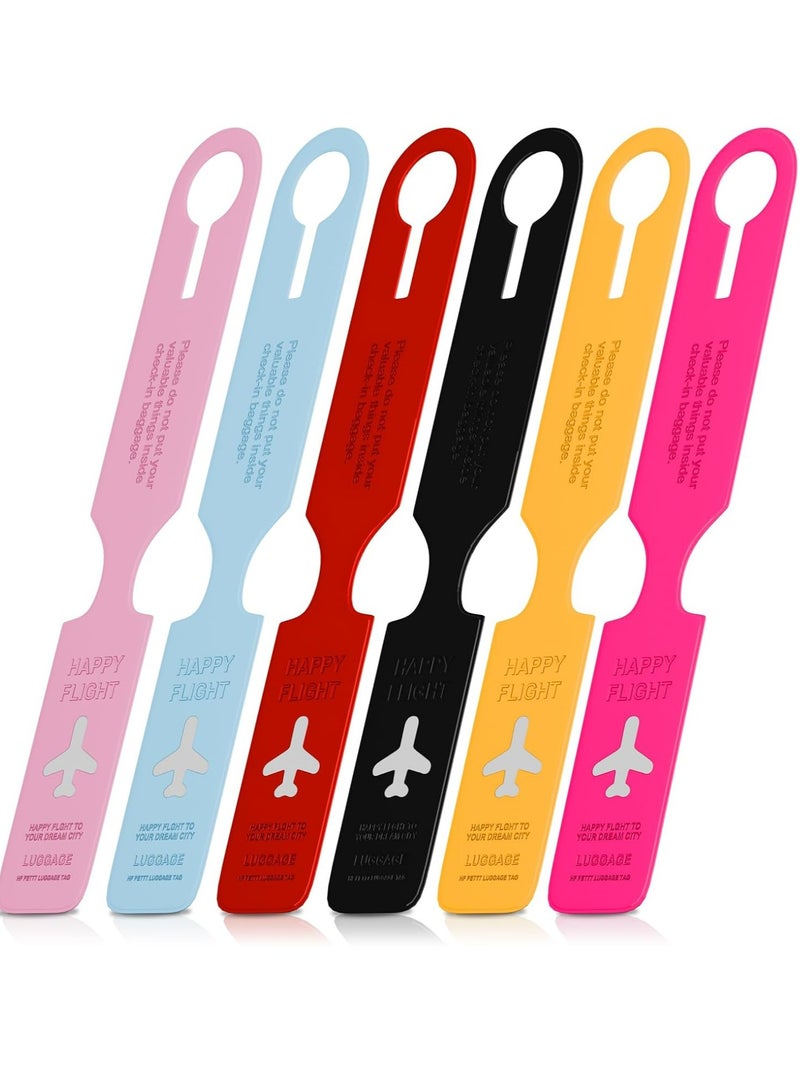 أوزيغالور 6 عبوات بطاقات أمتعة لحقائب السفر المرحة، بطاقات سفر للأمتعة، بطاقات حقائب لحقائب الأطفال المدرسية (متعدد الألوان) - Image 1