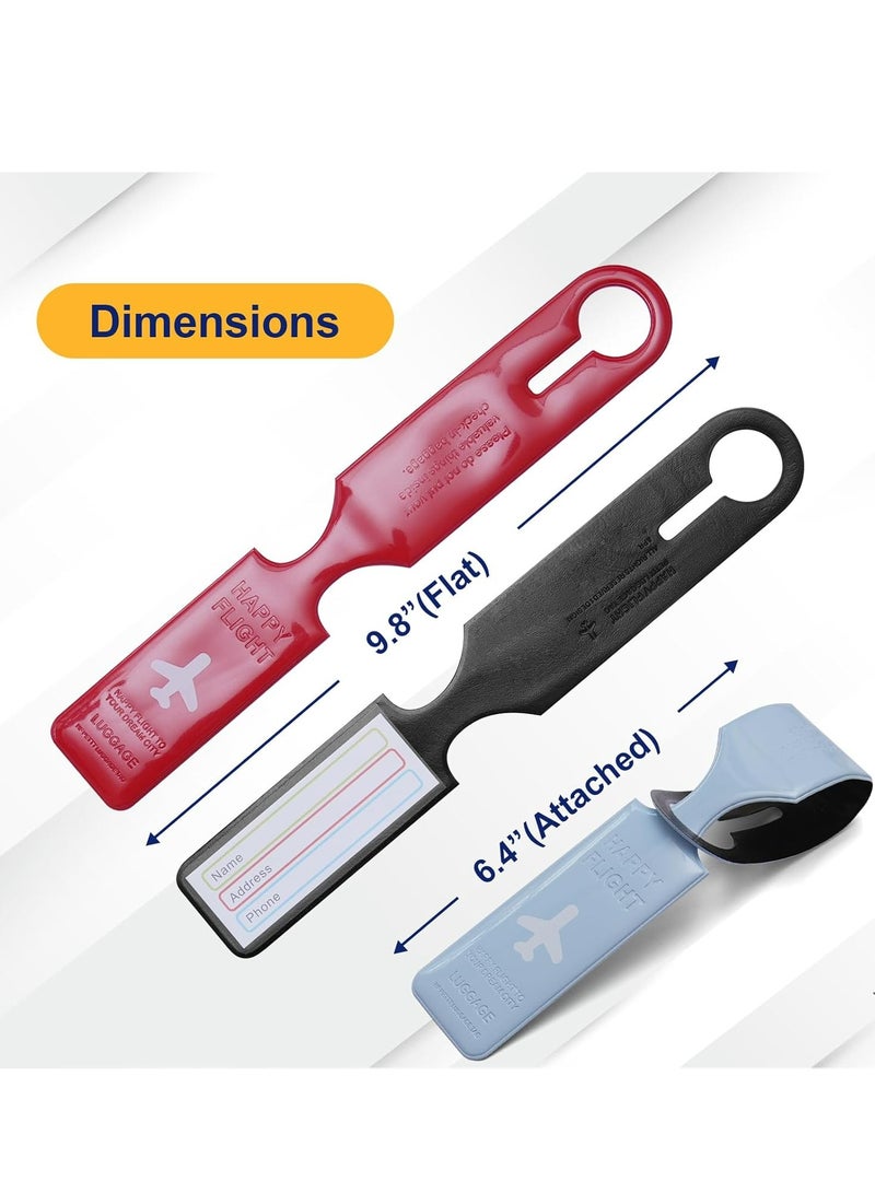 أوزيغالور 6 عبوات بطاقات أمتعة لحقائب السفر المرحة، بطاقات سفر للأمتعة، بطاقات حقائب لحقائب الأطفال المدرسية (متعدد الألوان) - Image 3