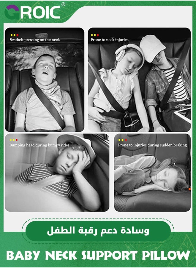 GROIC H-Shape - Kid Car Sleeping Head Support, Car Travel Pillow with Headrest for Kids and Adults for Head, Neck, Arm Supports,Car Sleeping Head Support,Kids Car Pillows for Sleeping  - Image 3