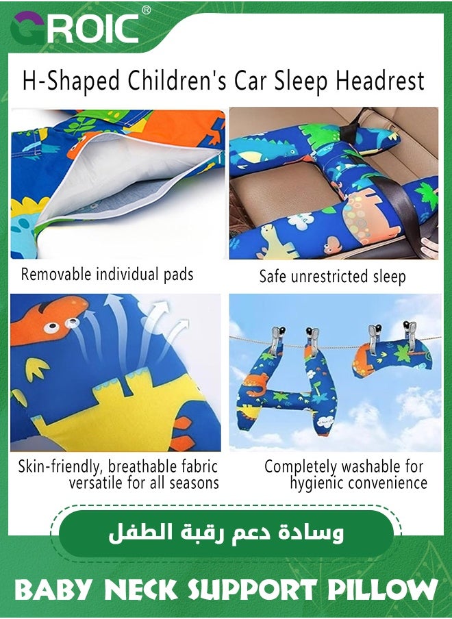 GROIC H-Shape - Kid Car Sleeping Head Support, Car Travel Pillow with Headrest for Kids and Adults for Head, Neck, Arm Supports,Car Sleeping Head Support,Kids Car Pillows for Sleeping  - Image 4