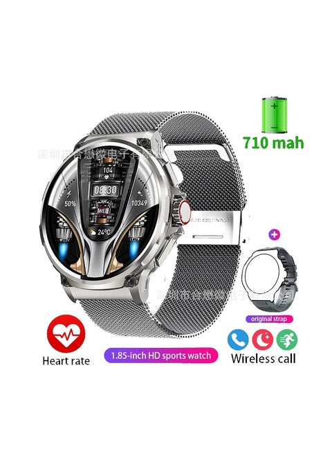 V69 Smart Watch Bluetooth Call 1.85 Inch Large Round Screen Heart Rate Blood Oxygen Multi-Sports v69 Smart Watch