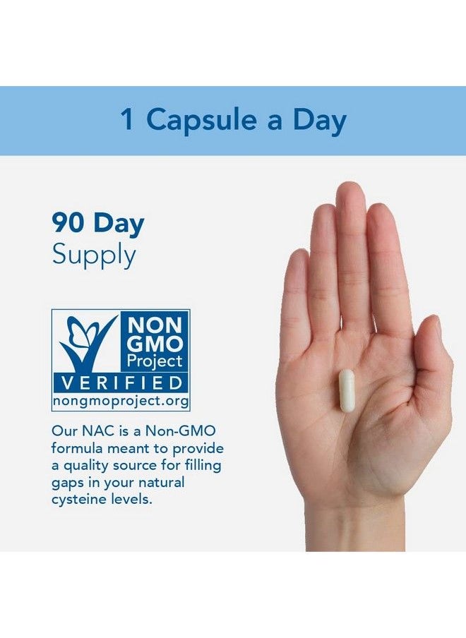 SPORTS RESEARCH - Vegan Nac Supplement (Nacetyl Cysteine) 600 Mg Supports Antioxidant Activity Nongmo 90 Nac Powder Capsules Nac 600 Mg Nacetyllcysteine N Acetyl Cysteine - Image 1
