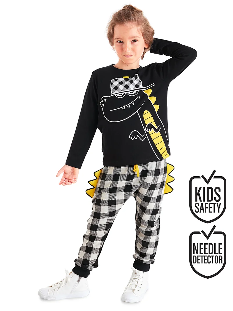 دينوكيدس طقم بنطلون فضفاض ديناصور ثلاثي الأبعاد للأولاد