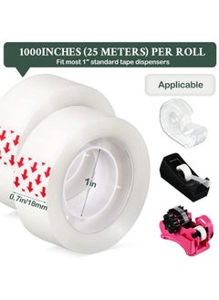 Yahenda Invisible Tapes, 96 Rolls 0.75X1000 Inches Bopp Clear Tape For Office Home School Use, Matte Finish Tape Refill For Dispenser, Tapes For Correction And Labeling  - Image 2