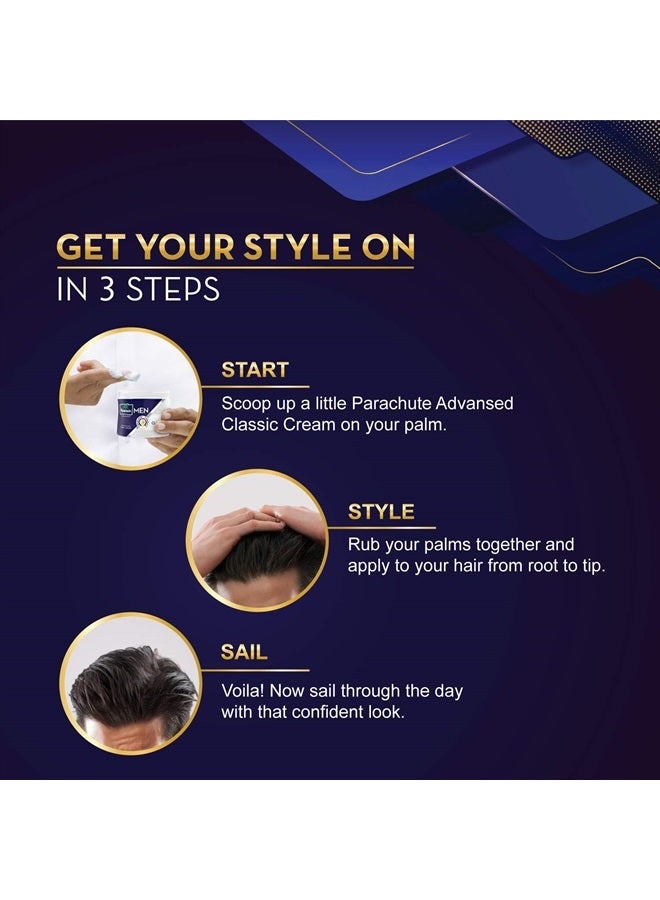 Parachute كريم شعر متقدم للرجال، كلاسيكي 100 جرام (عبوة من 3) - Image 5