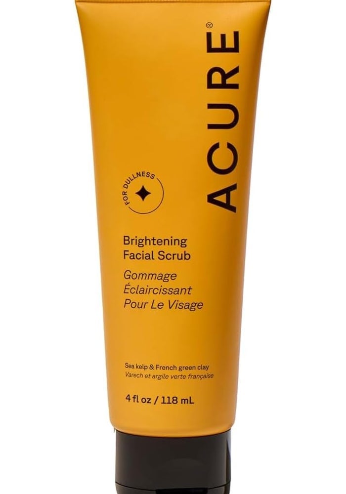 ACURE Brightening Facial Scrub with Sea Kelp & French Green Clay - 118ml - Image 1