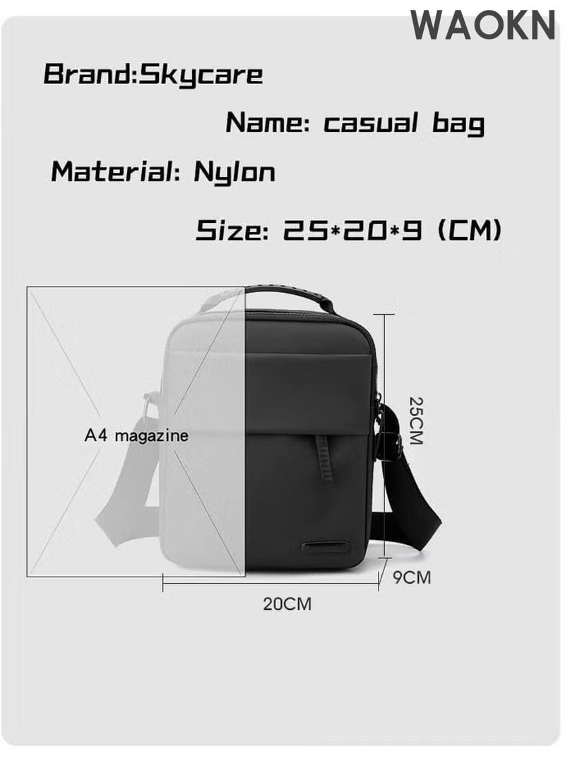 WAOKN Sling Bag for Men - Compact Crossbody Backpack with USB Charging Port - Waterproof Chest Shoulder Bag for Travel, Cycling, Business - Anti-Theft Daypack with Hidden Pockets (Black,) - Image 2