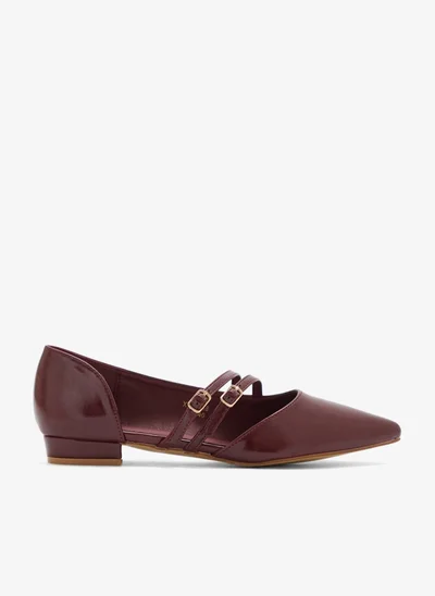 ELLA Pointed Toe Buckle Detail Pumps