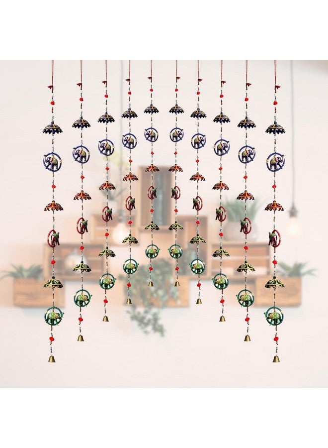Suvasane Handmade Decorative Multicolor Elephant Door Hanging with Umbrella Home Decor- Garden/Window Décor (Set of 2) - Image 5