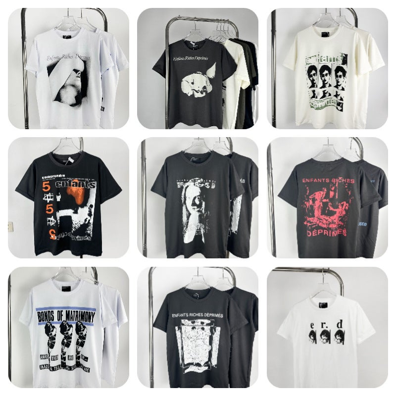 Erd Melancholic Rich Second-Generation Vintage Distressed Unisex Vtg Short-Sleeve T-Shirt Trendy - Image 2