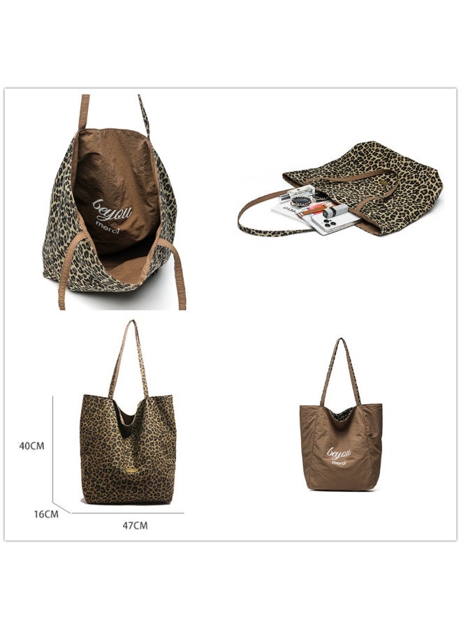 بي يو حقائب يد نسائية بحجم كبير، حقيبة كتف للشاطئ، قابلة للعكس مع وجهين، بسيطة للتسوق والعمل والسفر - Image 3