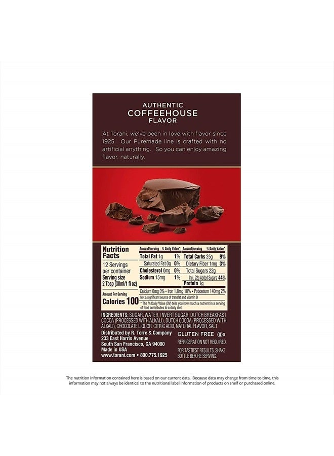 Torani صلصة الشوكولاتة الداكنة، 16.5 أونصة - Image 1