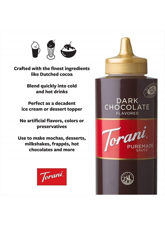 Torani صلصة الشوكولاتة الداكنة، 16.5 أونصة - Image 2
