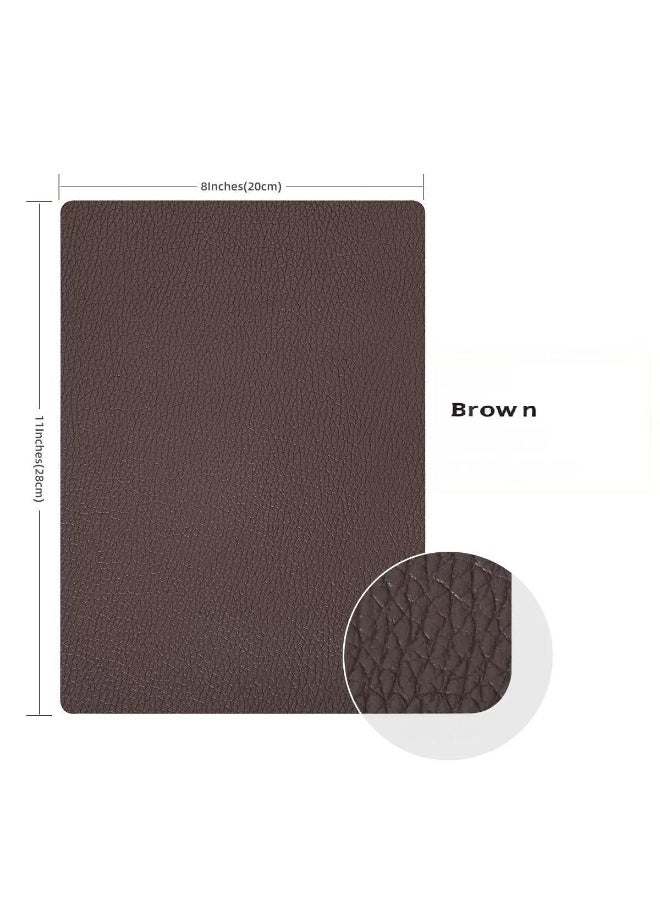 2 Pieces Leather Repair Kit for Furniture, 20×28cm Brown Leather Tape for Car Upholstery Seat Repair, Upgraded Self-Adhesive Fabric Leather Repair Patch for Motorcycle, Leather Couch Repair Patches - Image 1