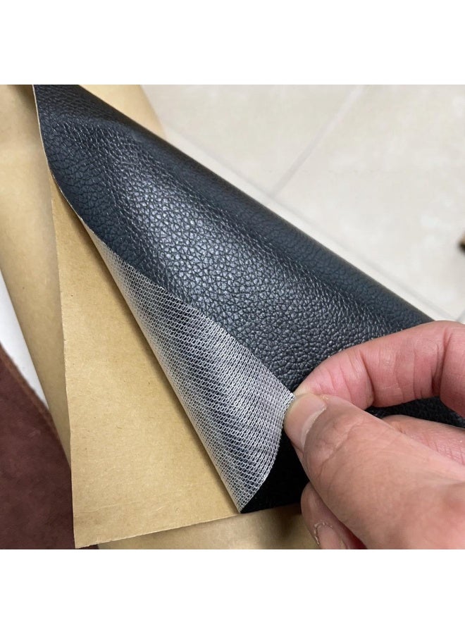 2 Pieces Leather Repair Kit for Furniture, 20×28cm Brown Leather Tape for Car Upholstery Seat Repair, Upgraded Self-Adhesive Fabric Leather Repair Patch for Motorcycle, Leather Couch Repair Patches - Image 2